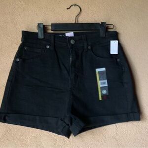 No boundaries size 11 juniors high rise black denim shorts